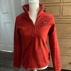Patagonia Red 1/4 zip Sweater